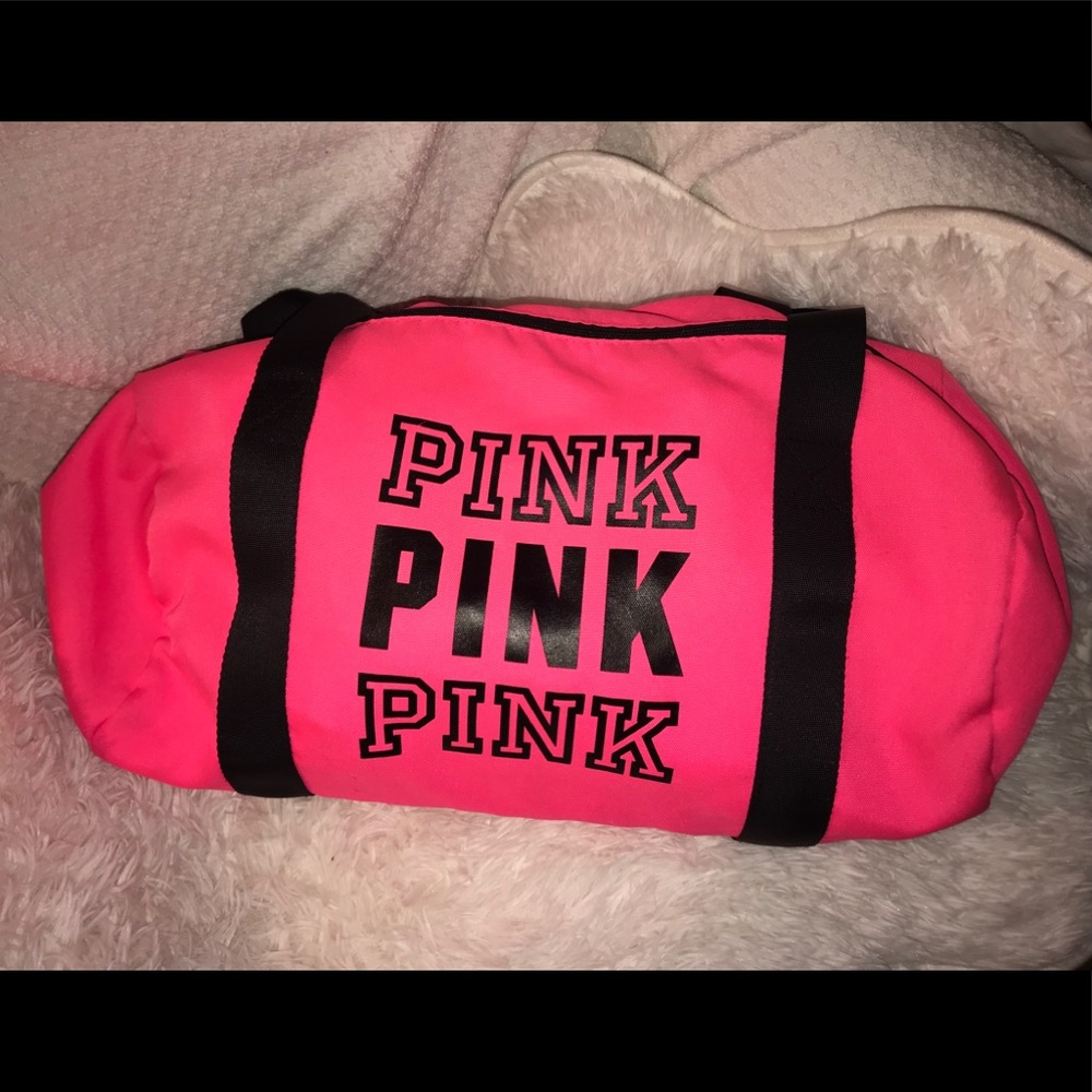 Victoria’s Secret pink duffel bag used